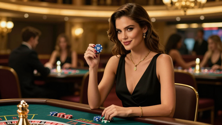 Reiche Frau am Roulette-Tisch im Casino - Casino Flirt Guide 2026